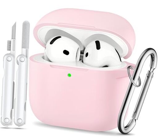 for AirPods 4 Case Pink with 3-in-1 Cleaner Kit for Airpods 4th 1-1 Lignt Pink