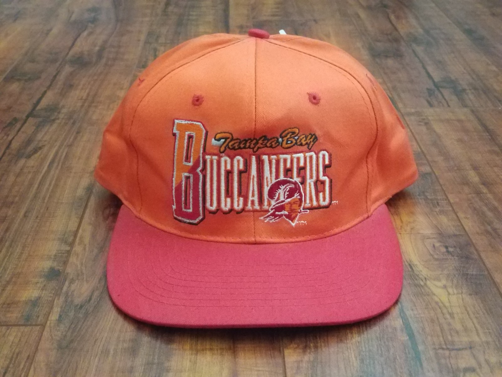 Vintage 90's NFL Tampa Bay Buccaneers AJD Orange Snapback Hat - Brand NEW