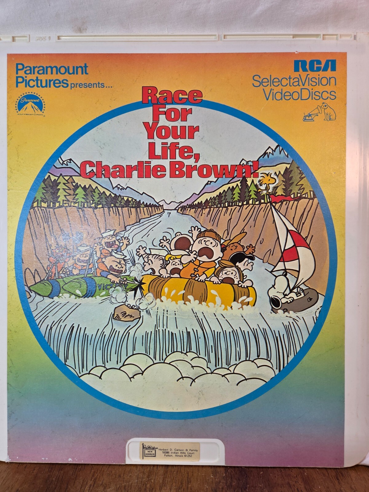 Race For Your Life Charlie Brown RCA Selectavision CED Videodisc Snoopy