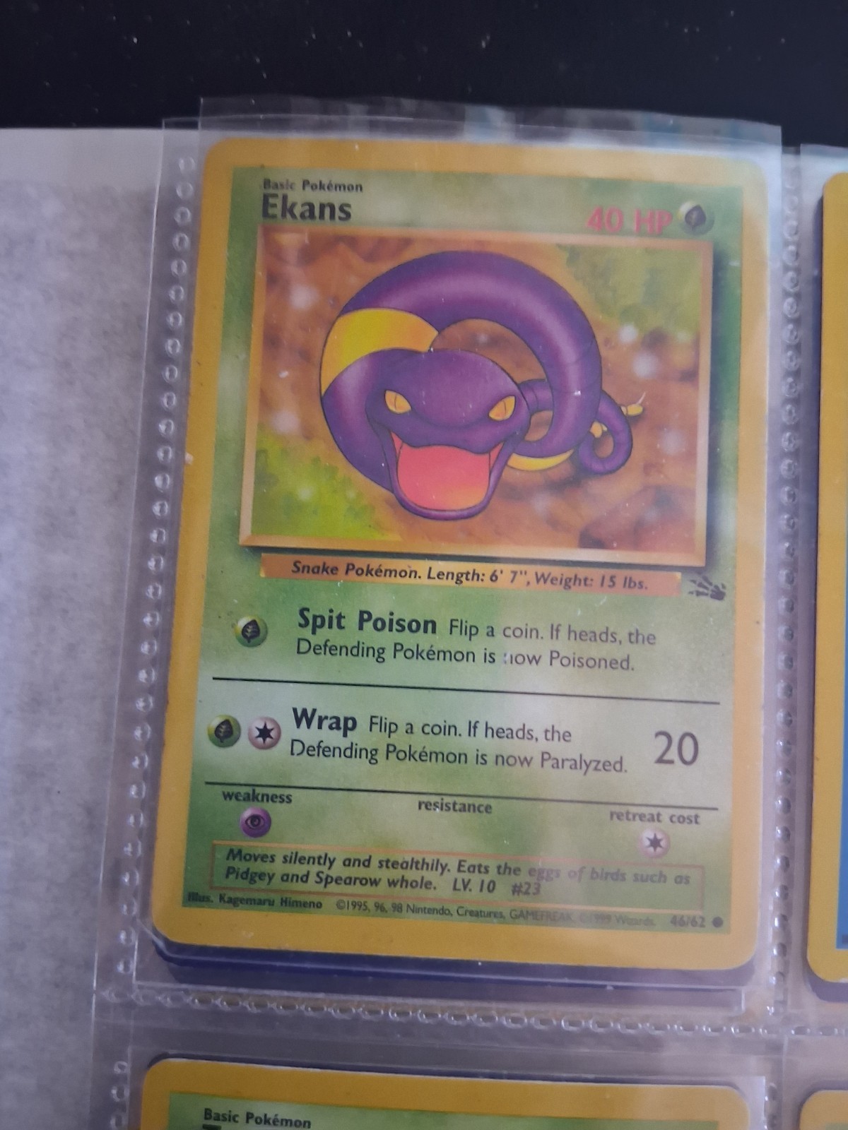 Ekans 46/62 Pokemon
