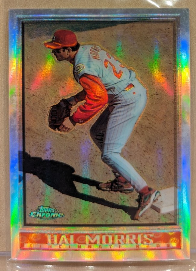 1998 Topps Chrome REFRACTOR #177 Hal Morris Cincinnati Reds RARE PARALLEL