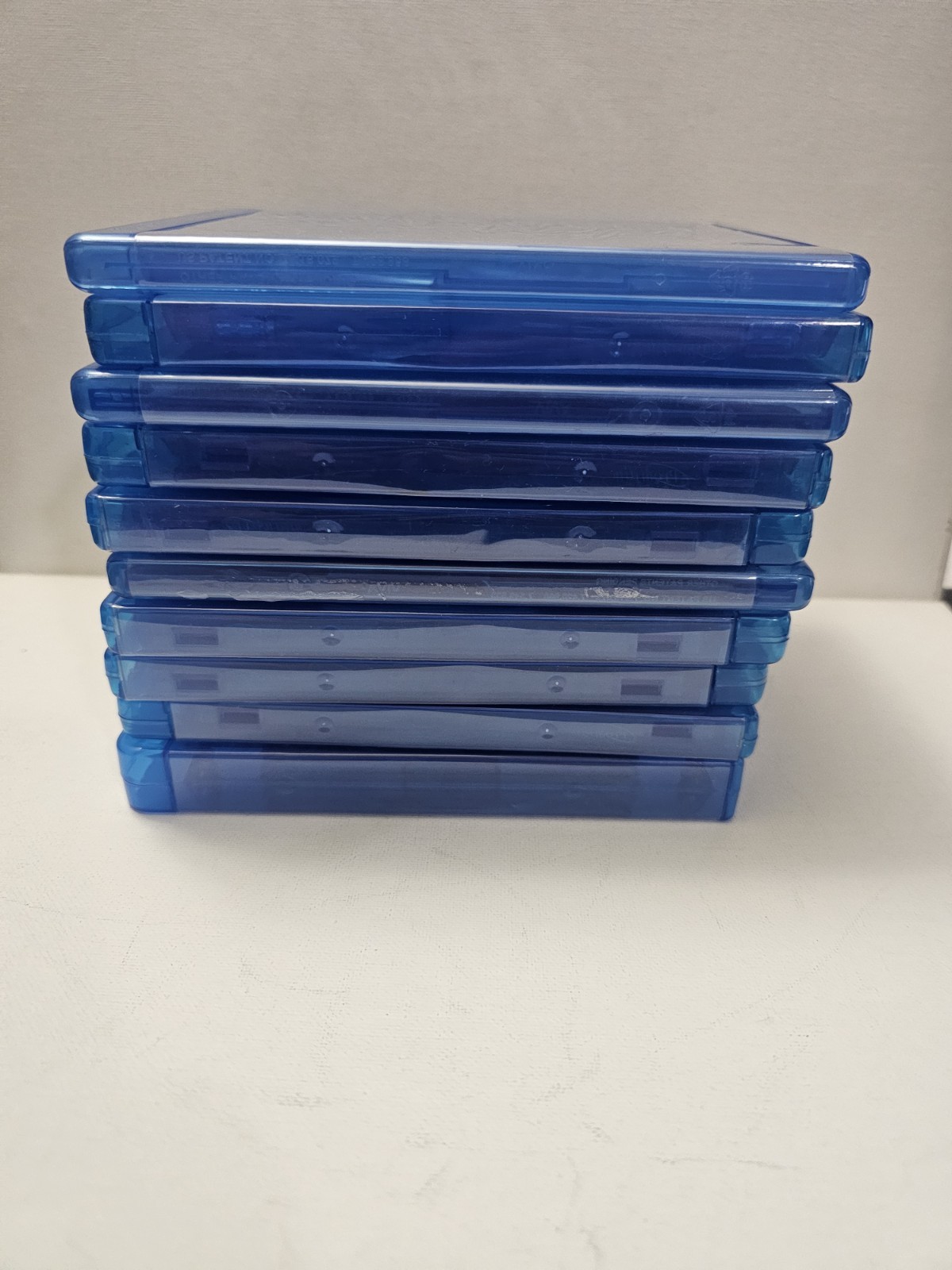 Empty Blu-ray Cases Clear Blue (Replacement) 10-Pack