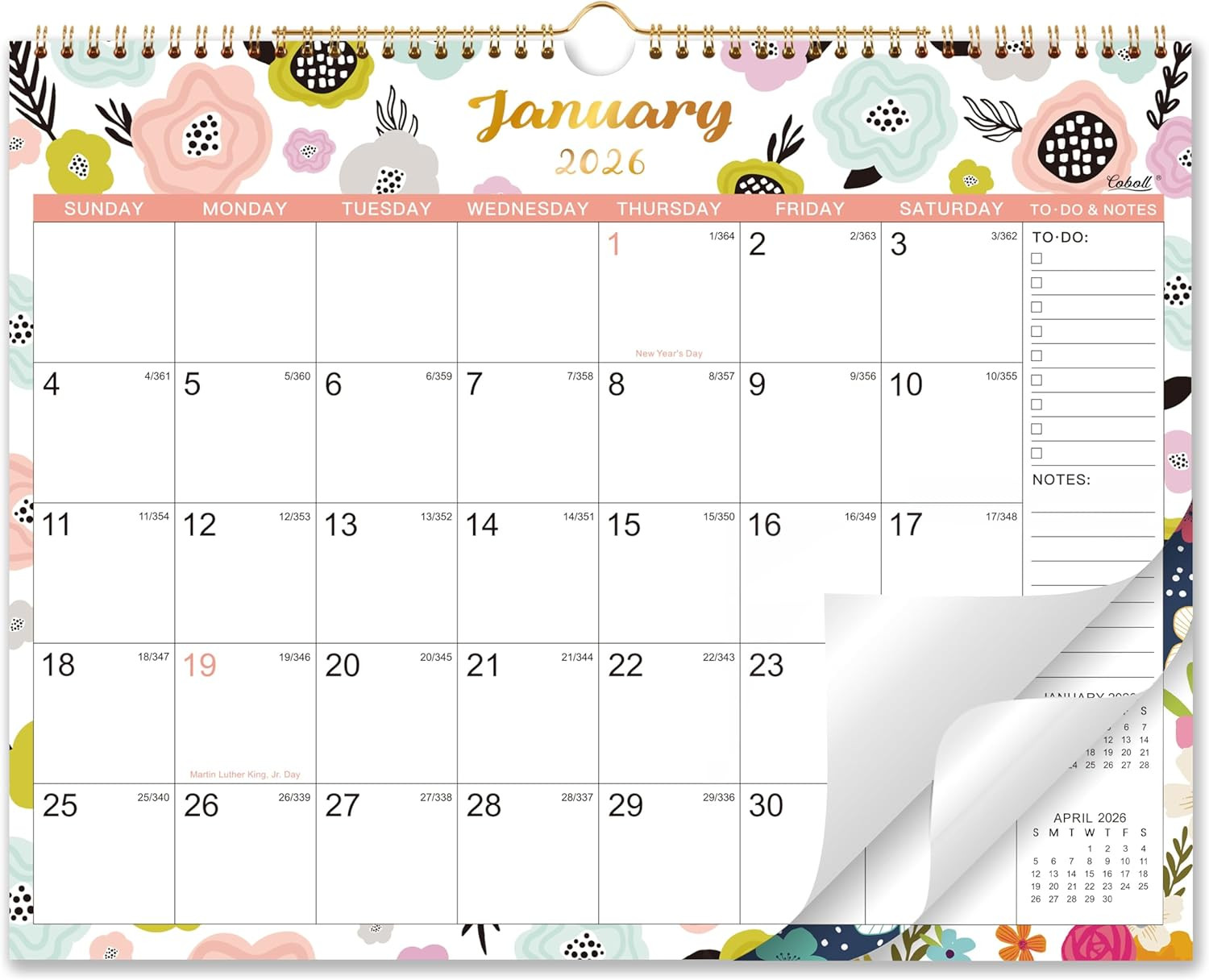 2026 Wall Calendar - 2026 Calendar from Jan. 2026 to Dec. 2026, 14.75‘’ x 11.5‘’