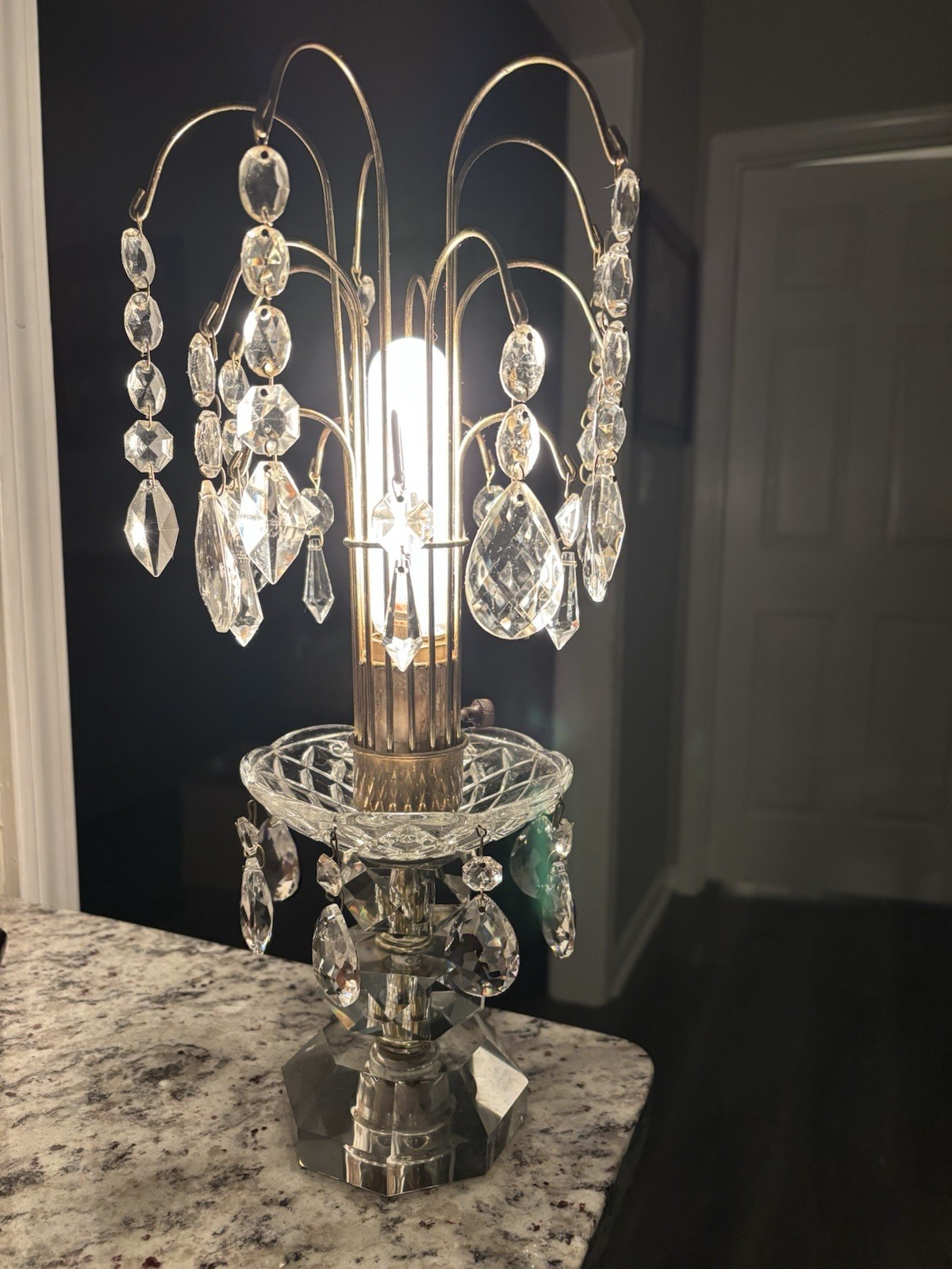 Waterfall Lamp Vintage Hollywood Regency Era