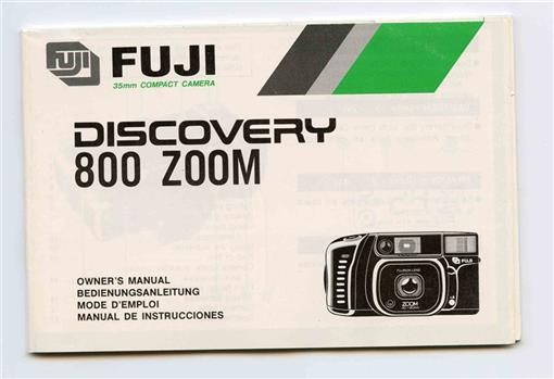 Fuji Discovery 800 Zoom Camera Instruction Manual Guide 