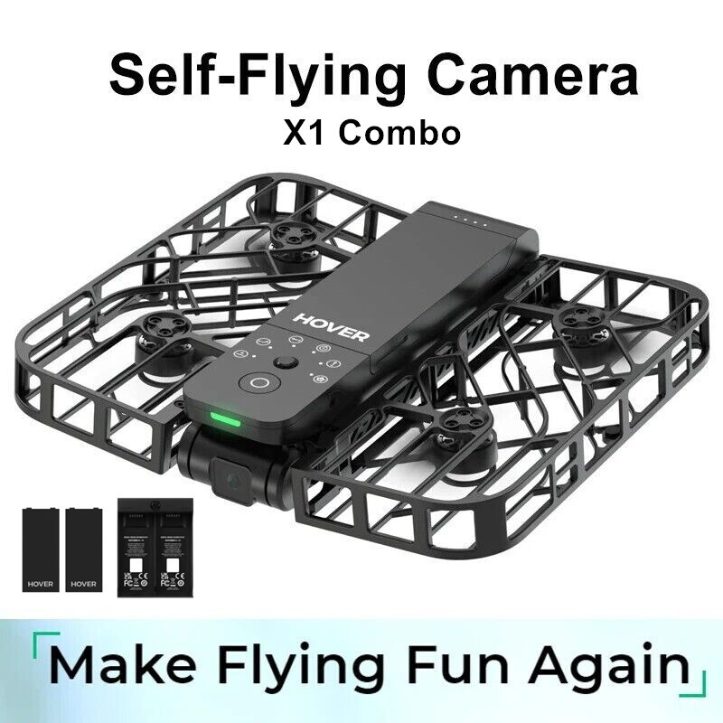 HOVERAir X1 Combo Self-Flying Camera Pocket-Sized Drone One Touch Palm Takeoff