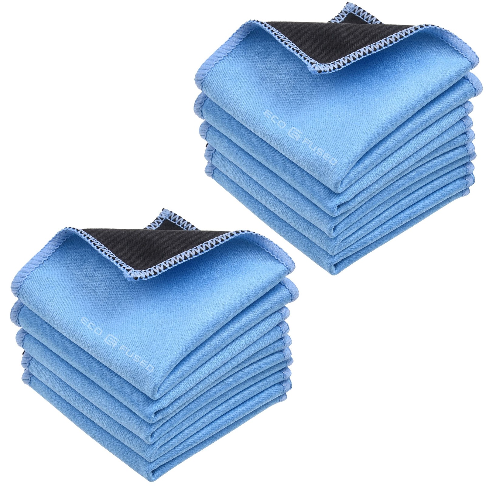 Microfiber Cleaning Cloths - 10 Pack - 6.6 x 6.2" - Double-sided Cleaning Clo...