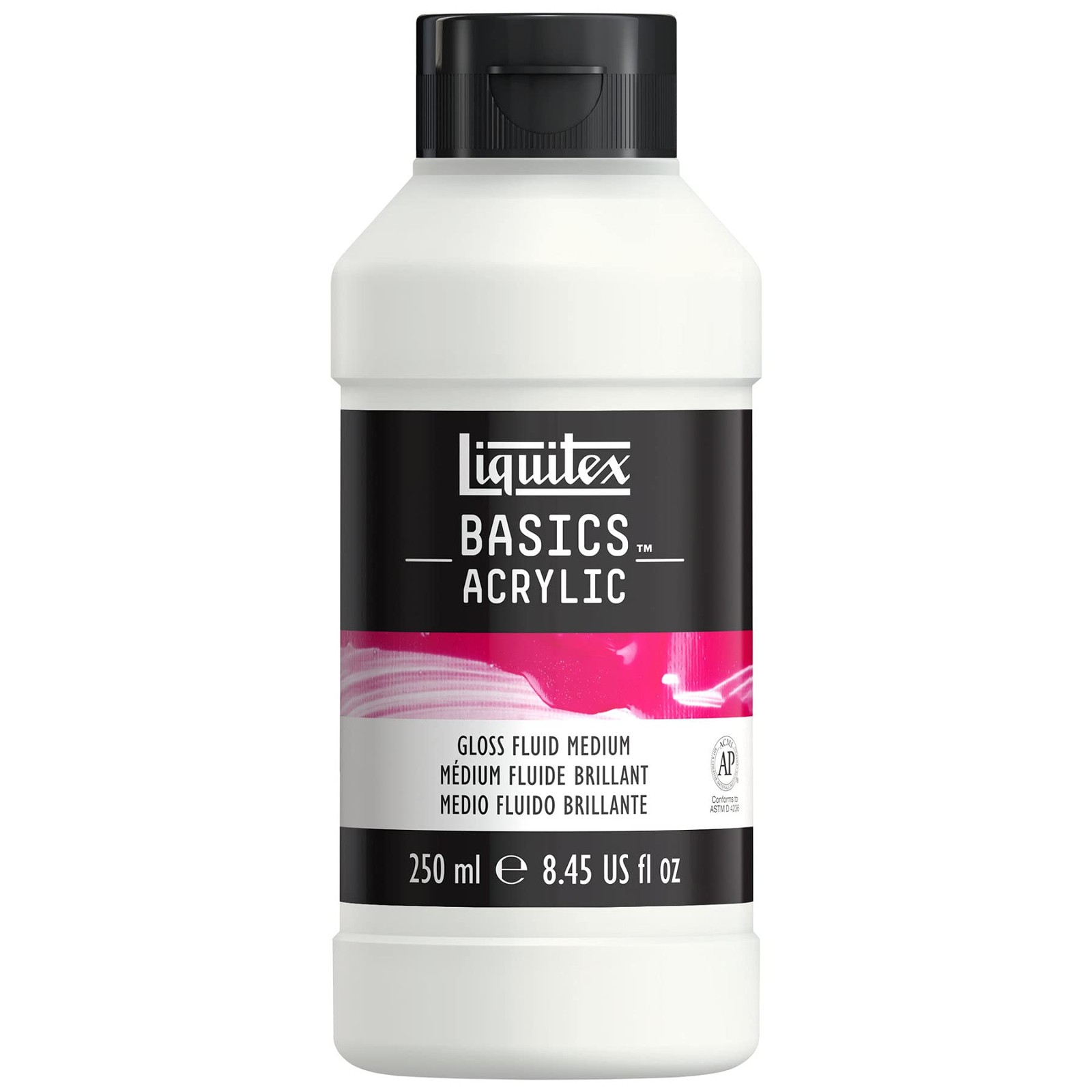 BASICS Gloss Fluid Medium, 250ml 8.4oz Bottle