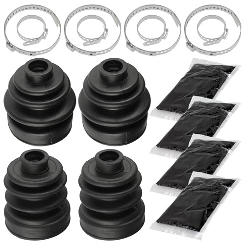  2 Rear Axle Inner and Outer CV Boot Kit Compatible with Yamaha Rhino 660 