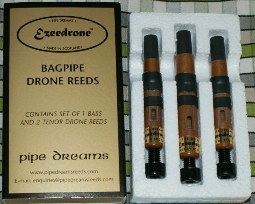 Ezeedrone Drone Reeds Standard Tenors and Bass pipes bagpipe Pipe Dreams