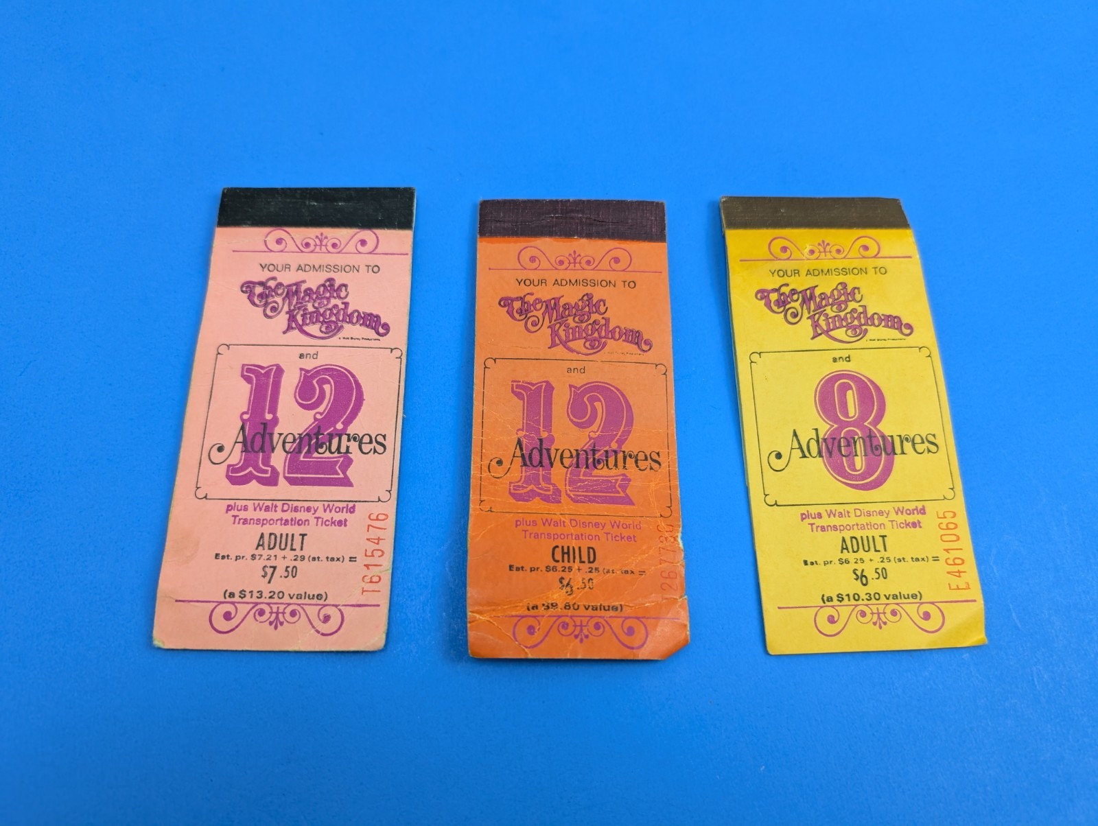 1970s Walt Disney World Ticket Books Adults and Child E ticket vintage