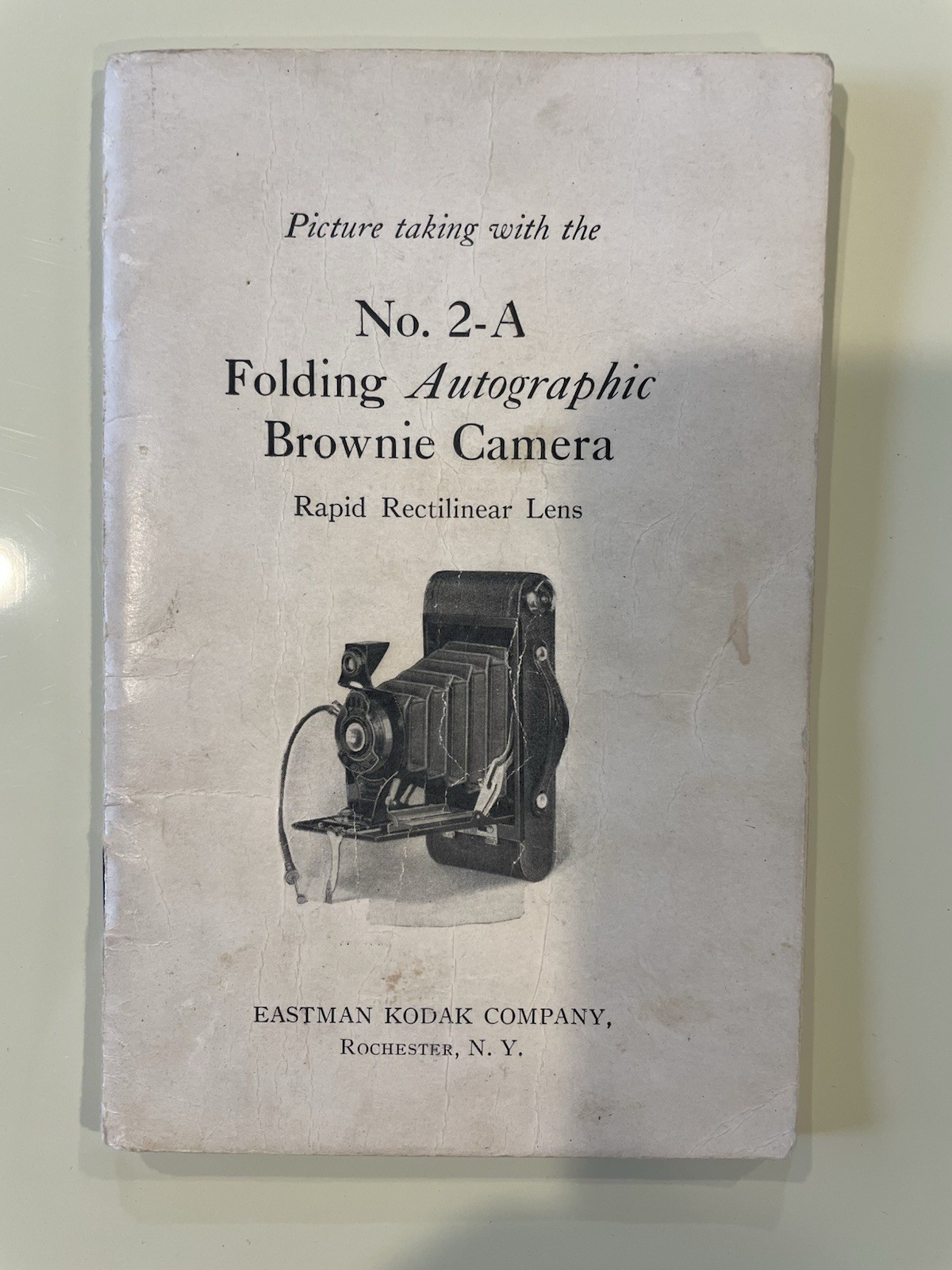 No. 2 Folding Autographic Brownie camera manual Eastman Kodak 1920