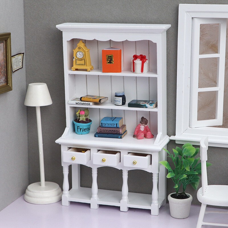 1/12 Scale Dollhouse Miniature Furniture Vintage Victoria Bookcase Cabinet Study