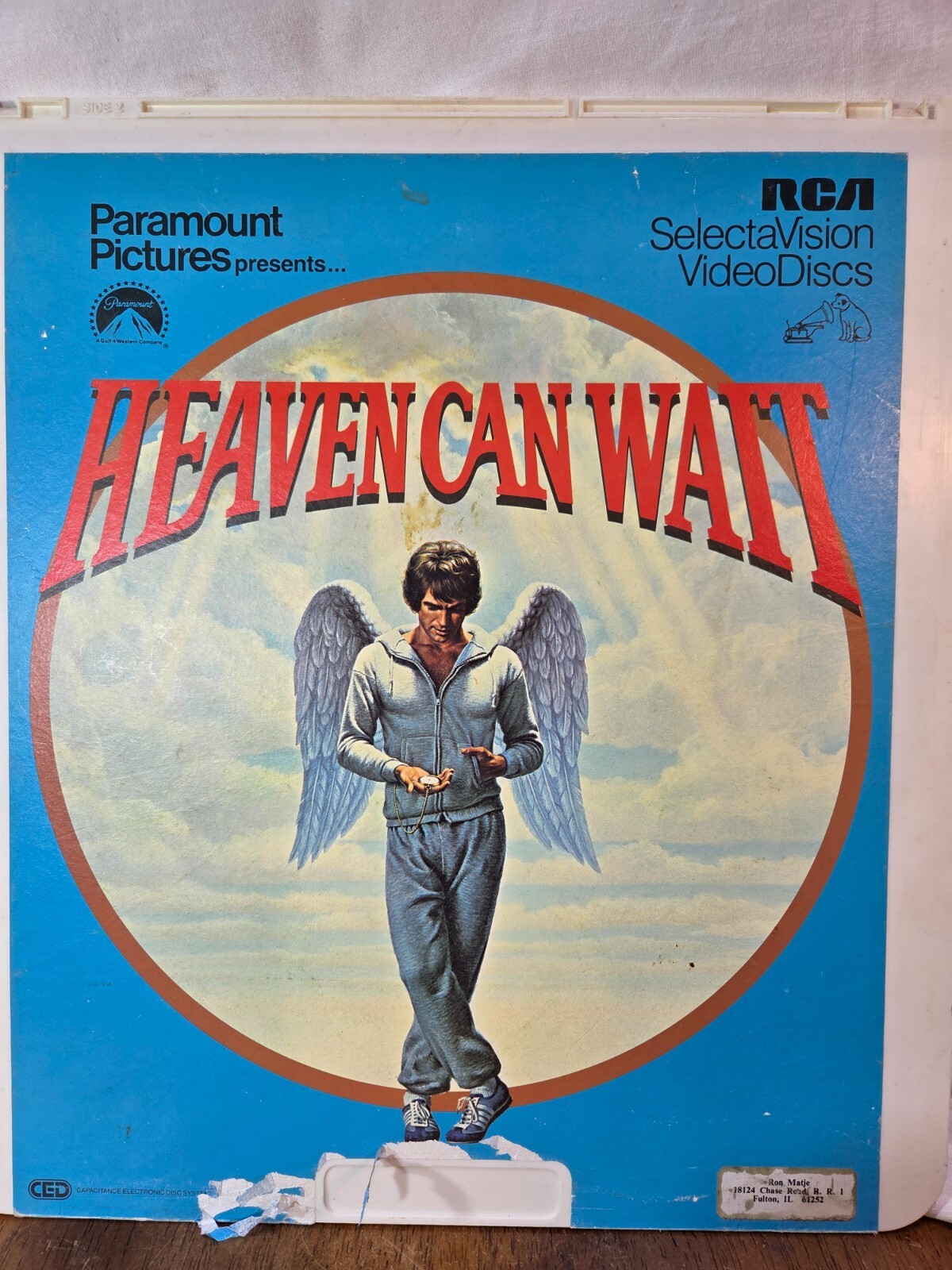 Heaven Can Wait CED Selectavision Video Disc Warren Beatty Vintage Movie