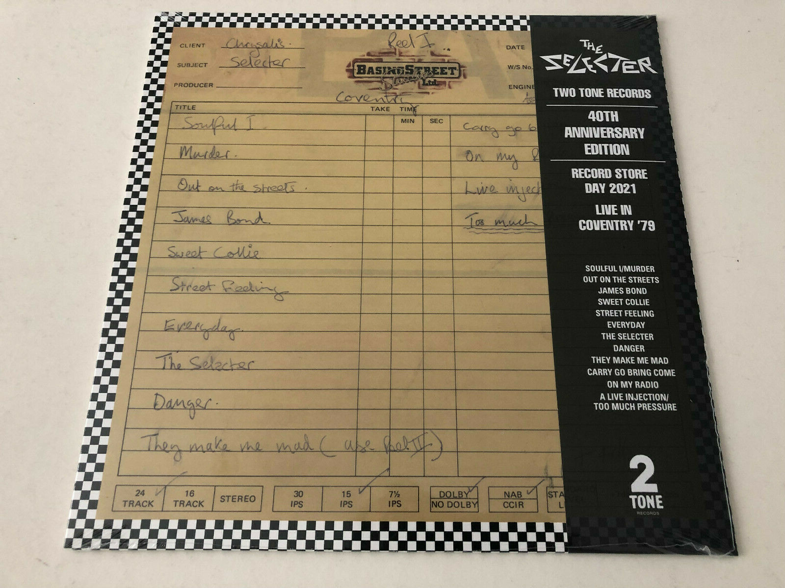 The Selecter : Live IN Coventry’79 LP, Clear Vinyle, RSD2021
