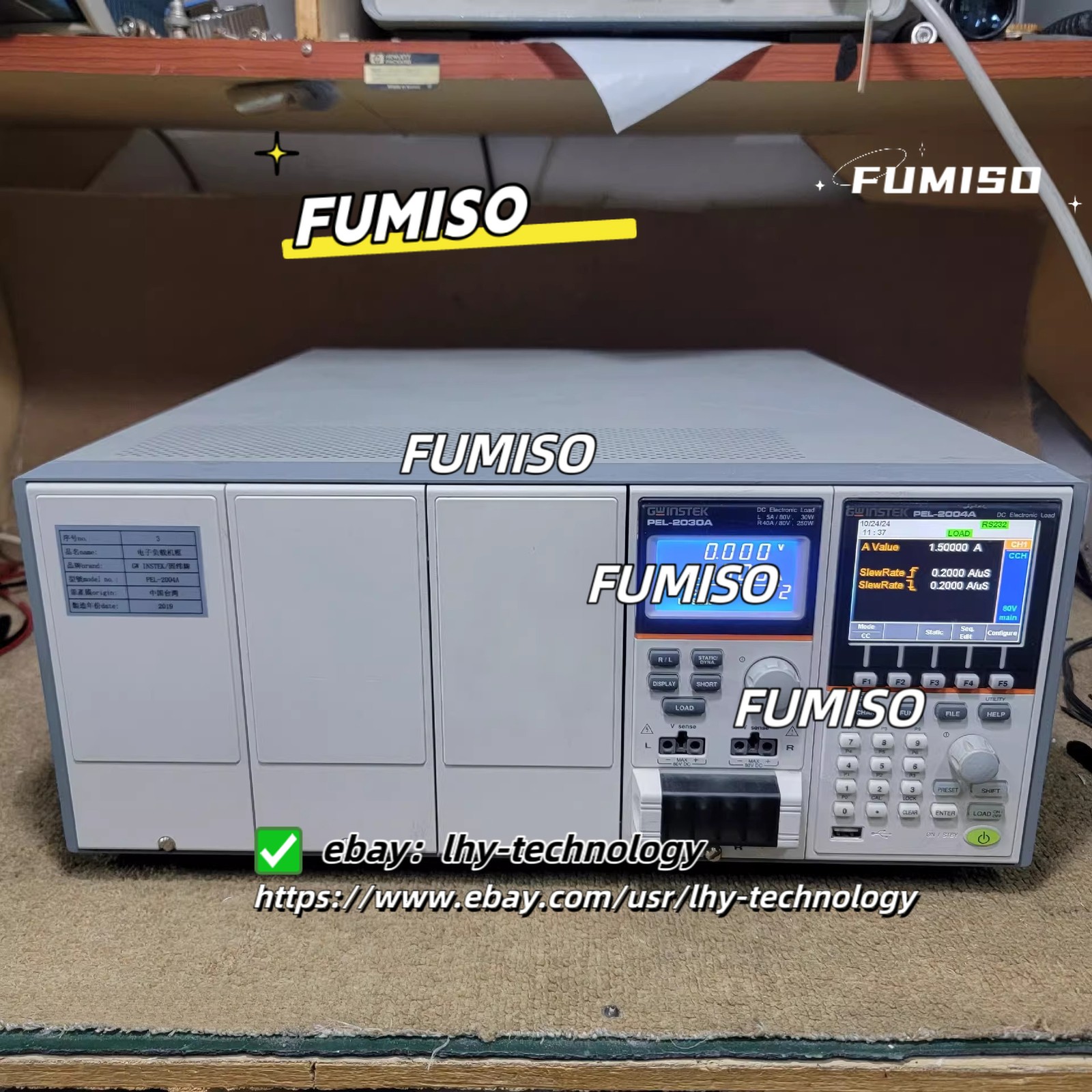 1PCS GW PEL-2004A Programmable DC electronic load L5A/80V,30W R40A/80V,250W&lh