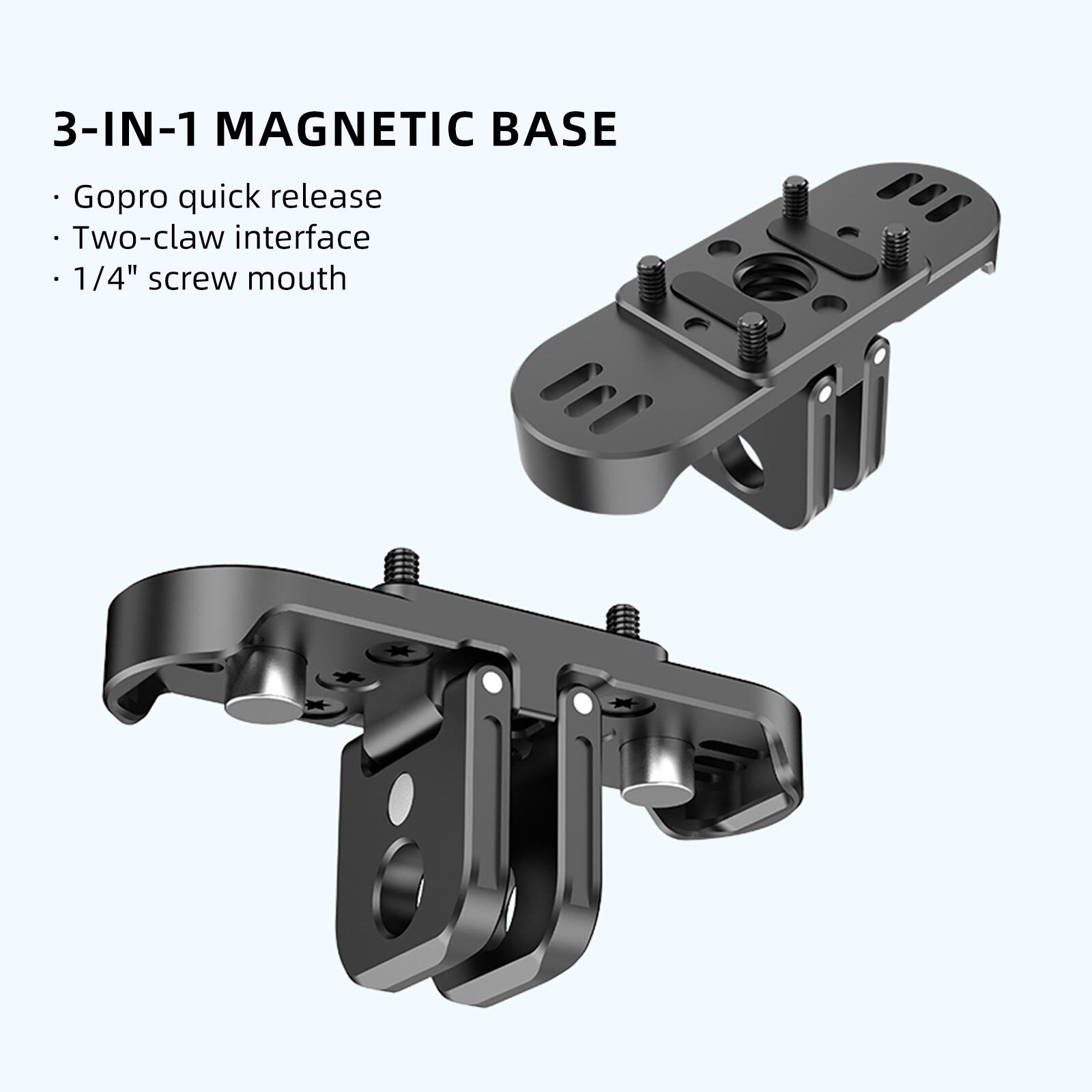Magnetic Quick Release Mount Replace for GoPro Hero 12 11 10  Adapter Conversion
