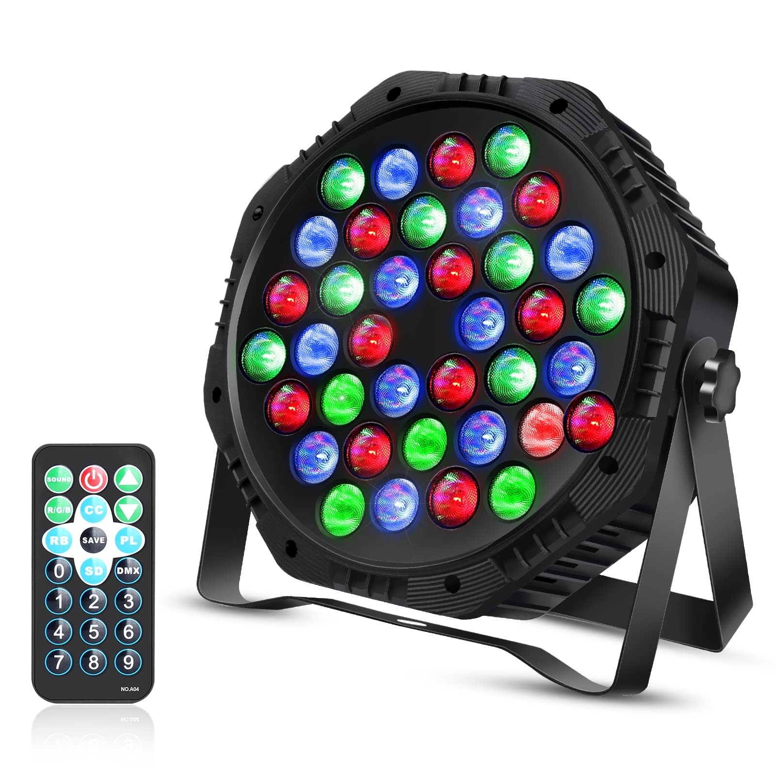 36 LED Par Lights, RGB Par Can Light Stage Lights, 10 Modes DJ Lights Stage L...
