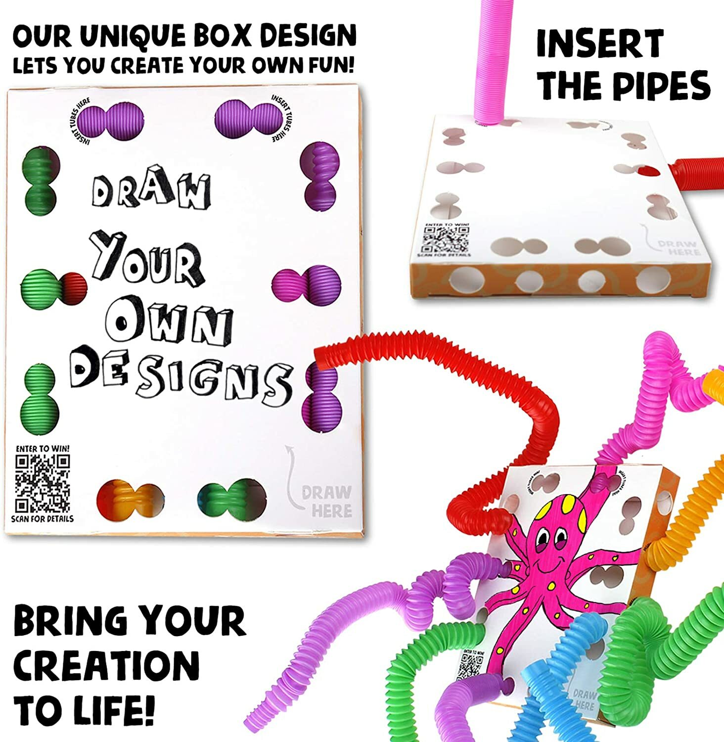 Mini Pop Tubes Fidget Toys for Kids and Adults Toys Occupational Therapy 8 Pack