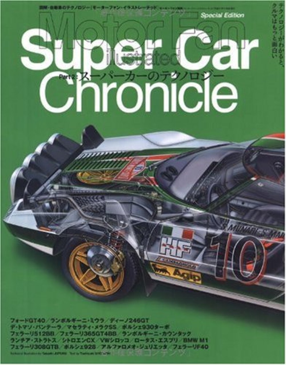 Supercar Chronicle Part2 Supercar technology Motor Fan Japanese Magazine