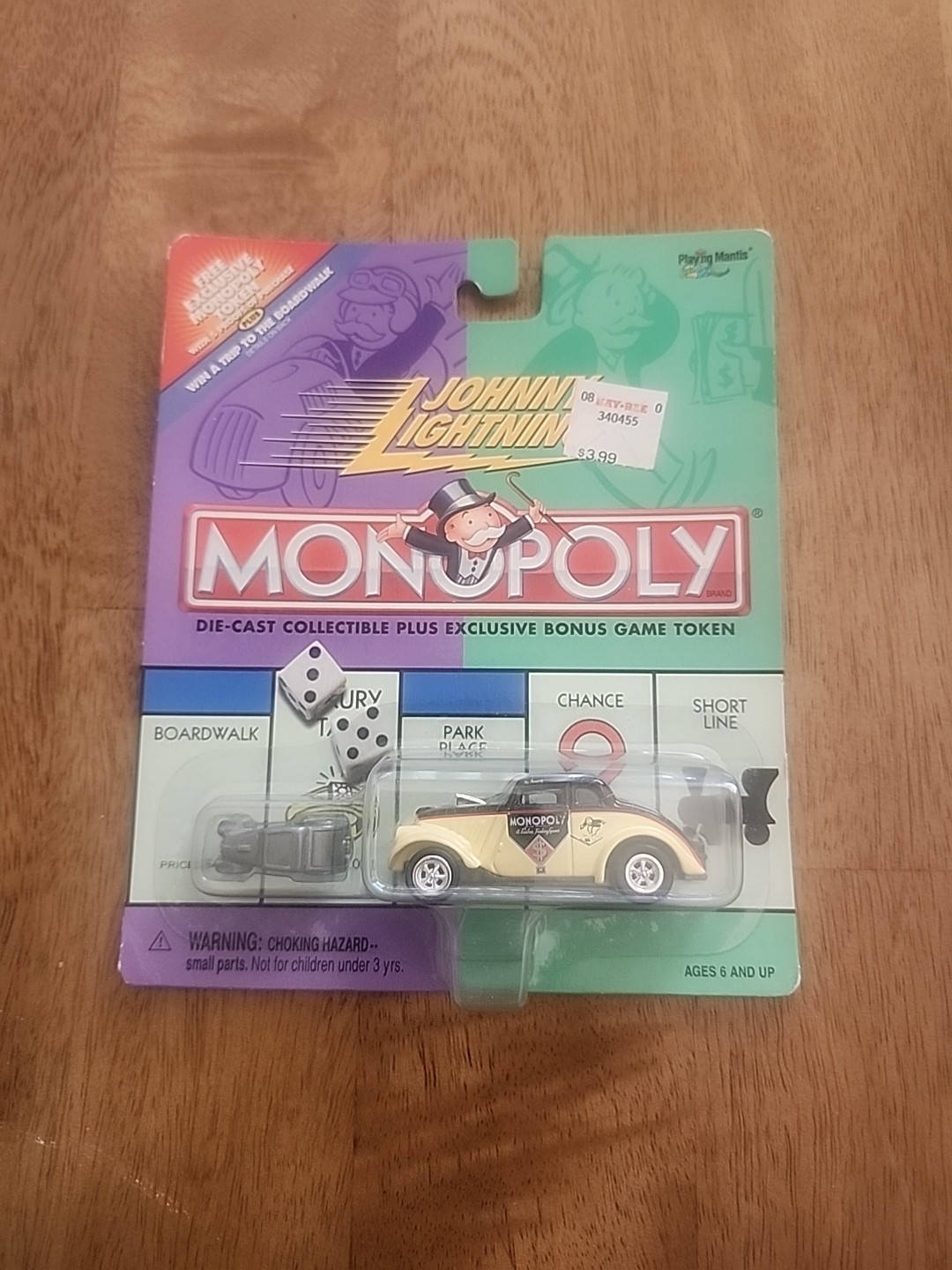 Johnny Lightning  Monopoly Dodge Viper Luxury Tax Car With Token Car