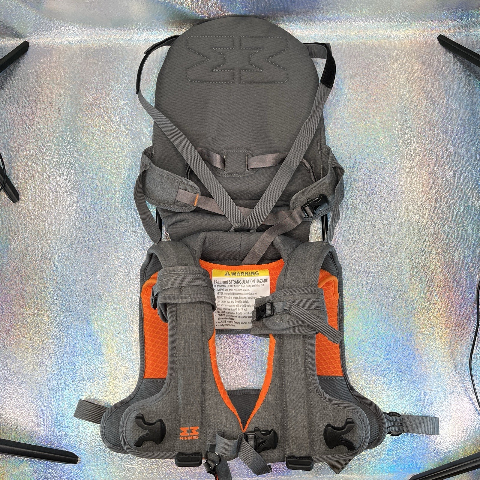 Minimeis G4 Foldable Baby/Child/Toddler Shoulder Carrier Grey/Orange