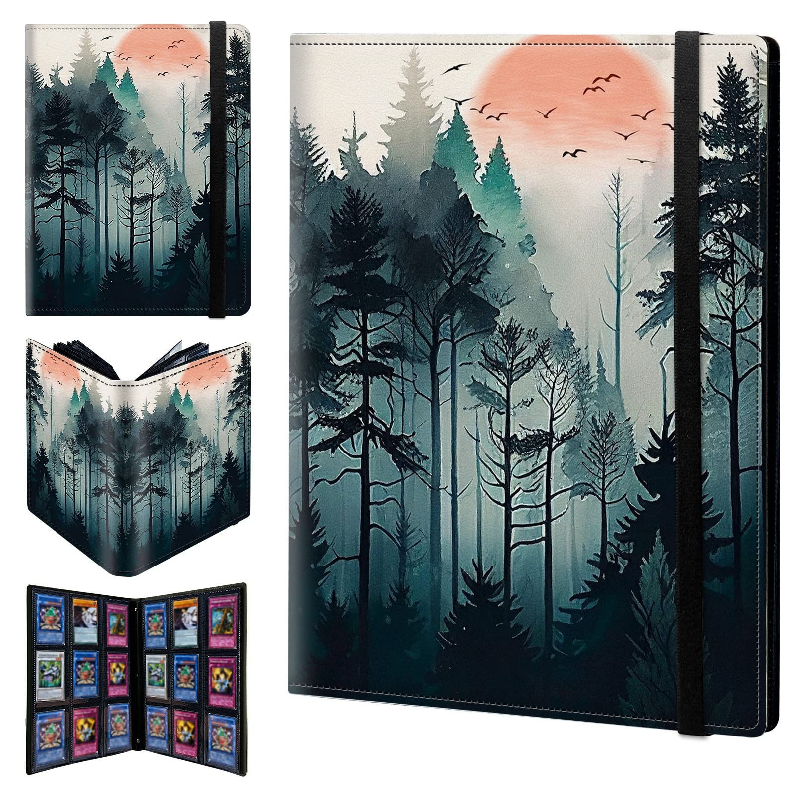 Card Binder 9 Pocket Trading Card Album Folder 900 Side Loading Pocket Binder...