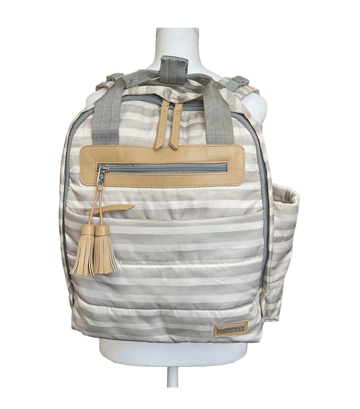 Skip Hop Riverside Ultra Light Backpack Grey White Diaper Bag