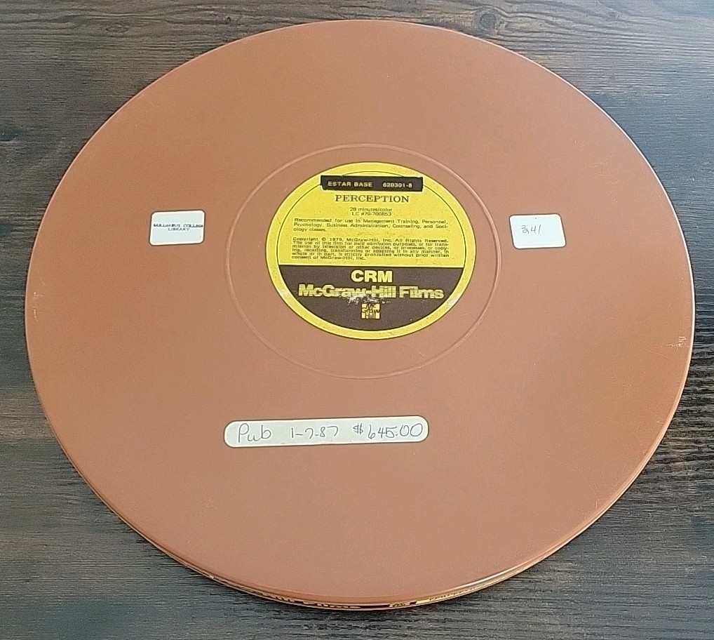 CRM Film "Perception" 16mm Reel 28min Differing Manipulated Myopia Stereotyping