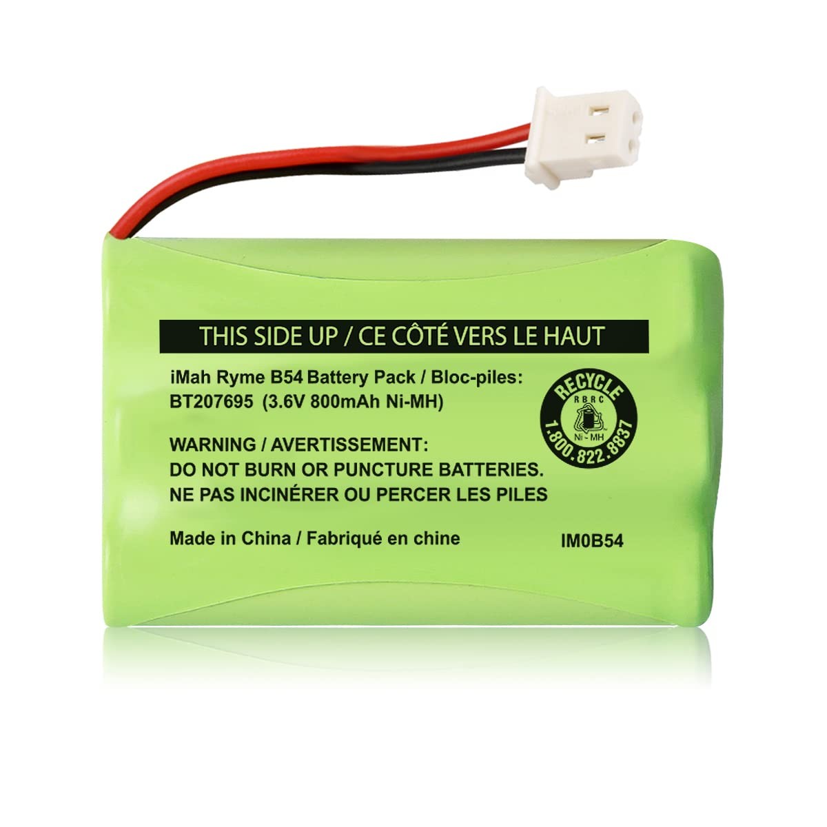 iMah BT207695 3.6V 800mAh Ni-MH Cordless Battery Pack 
