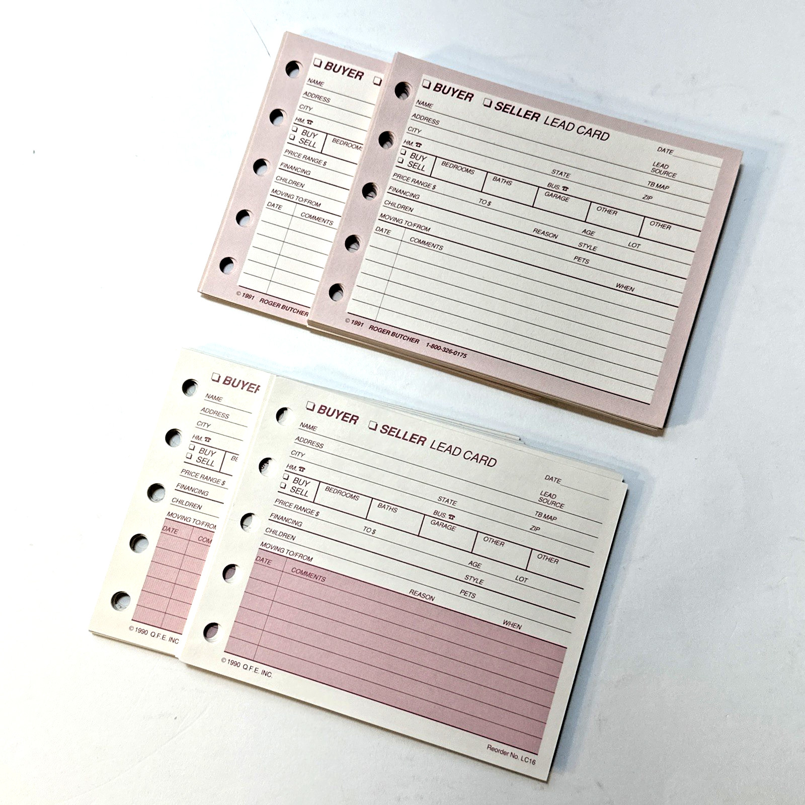 Real Estate Agent supplies Buyer Seller Lead Cards producer production top sales