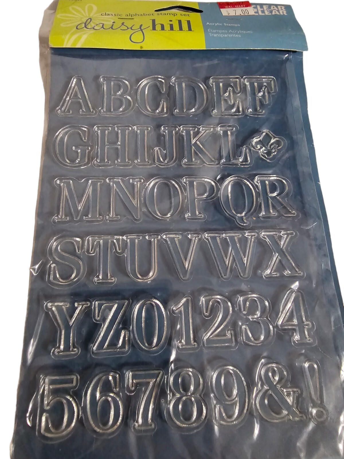 Daisy Hill Classic Alphabet Stamp Set - clear on clear acrylic stamps