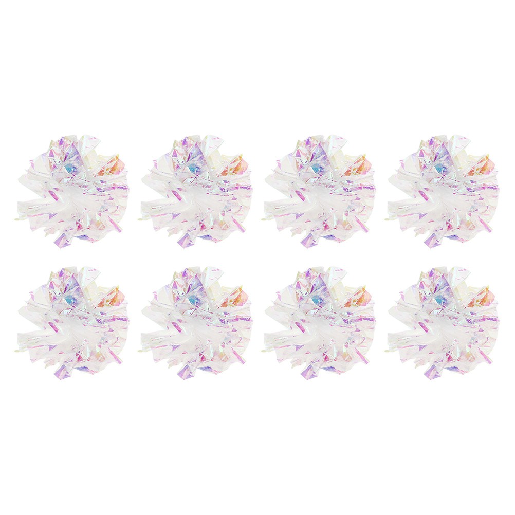 8pcs Sound Crinkle Ball Cat Plaything Cat Teasing Toy Rustle Ball (Random Color)