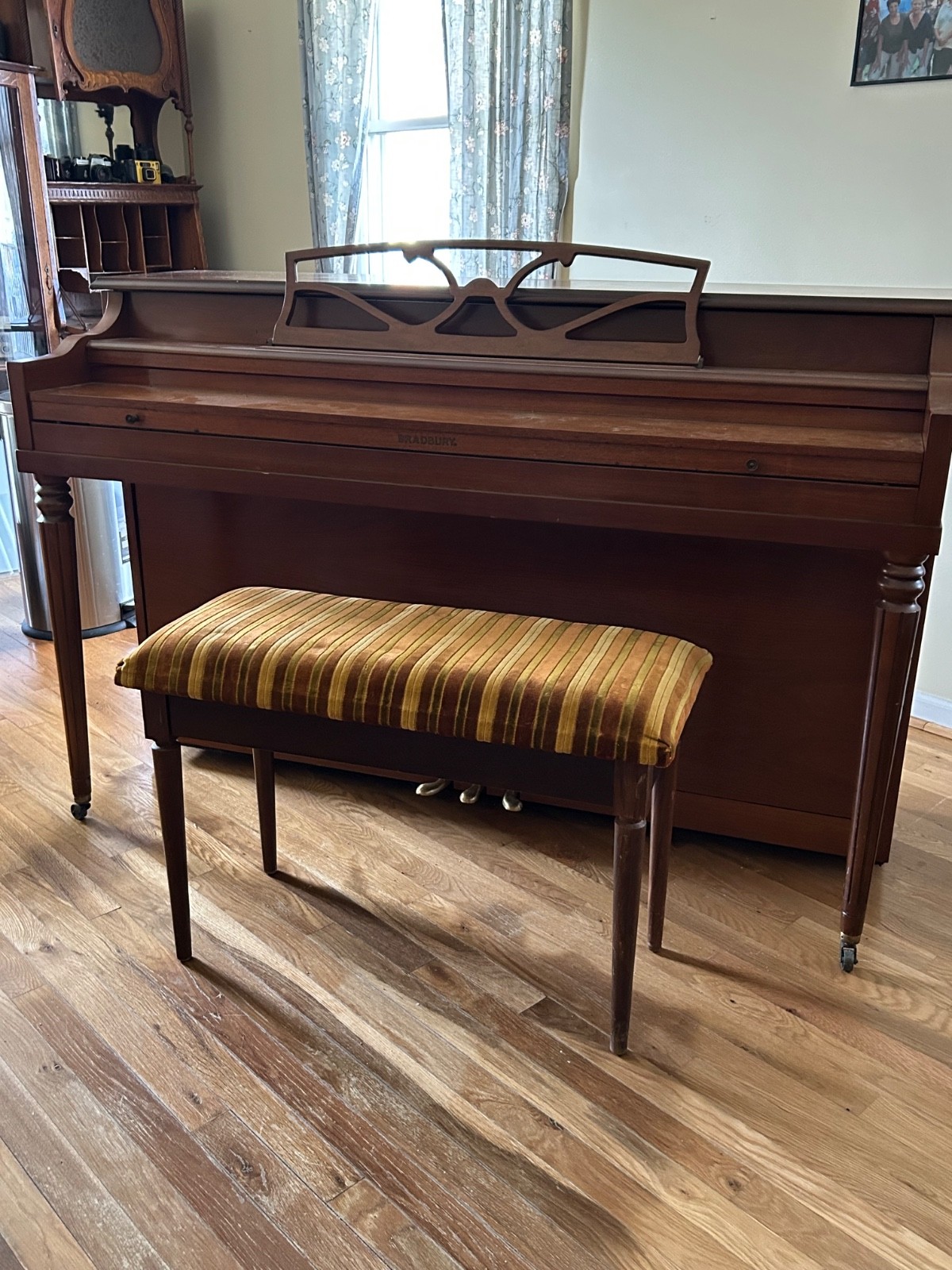 Bradley Upright Piano with bench 