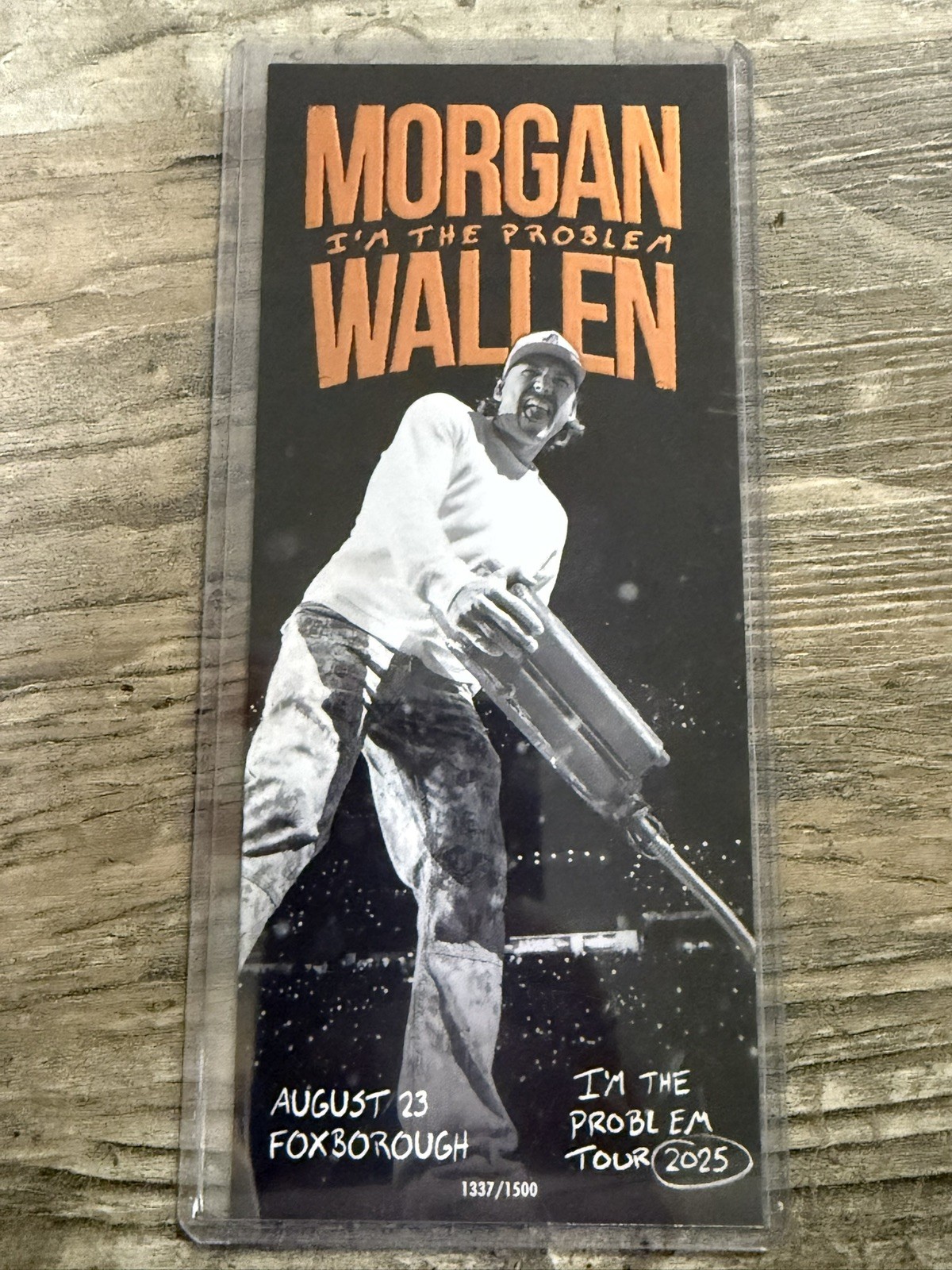 Morgan Wallen I’m the Problem Tour Aug 23,2025 Foxborough Commemorative Ticket 