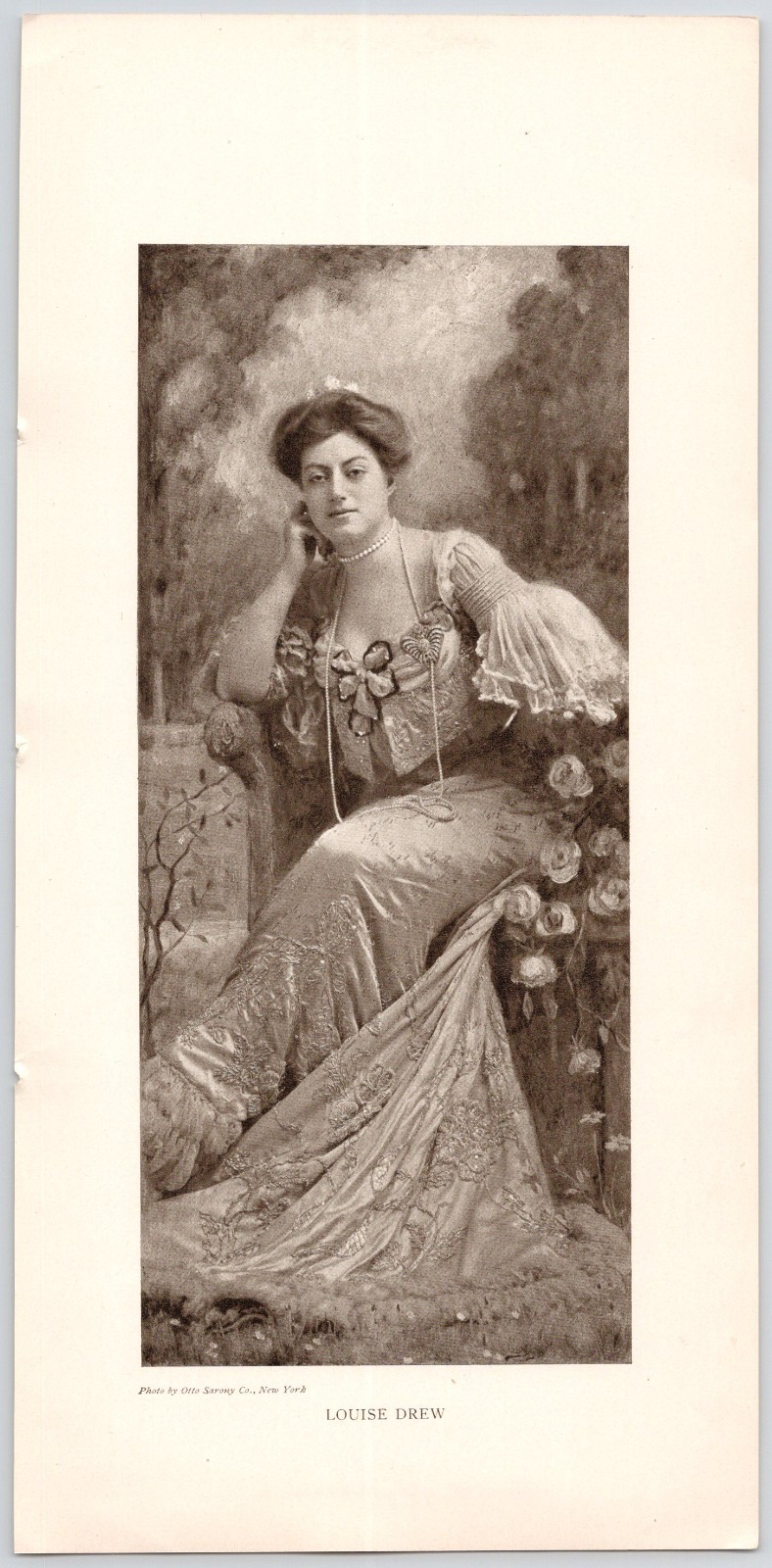 1905 Louise Drew American  Actress McIntosh Burr Print