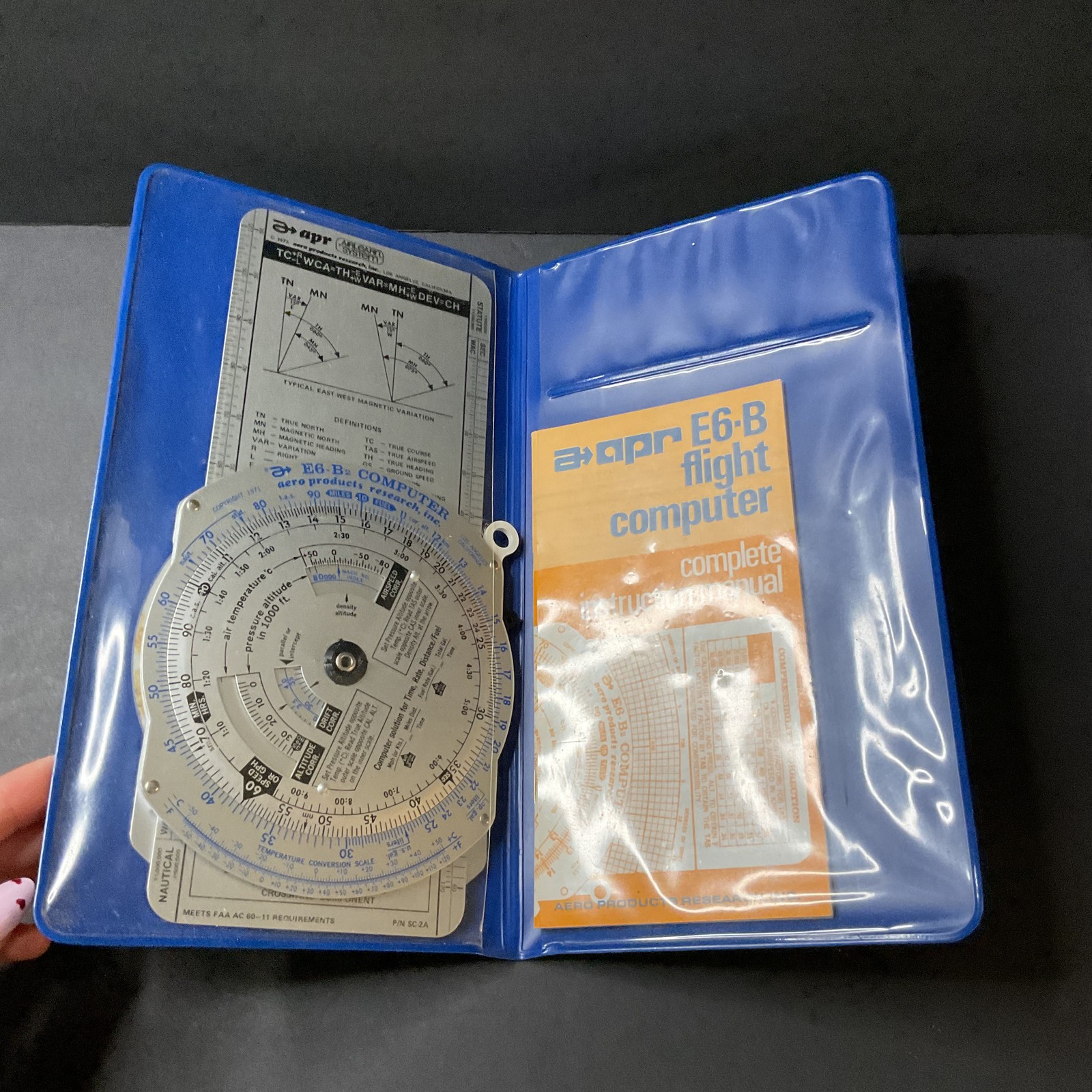 Vintage APR E6-B Flight Computer & Manual Aero Products Research Inc.