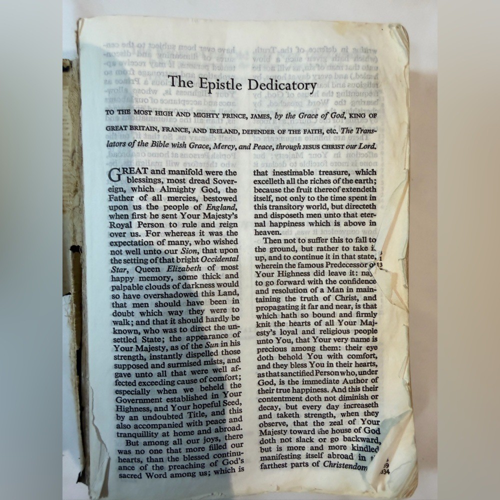 Vintage 1961 King James Holy Bible Red Letter Edition