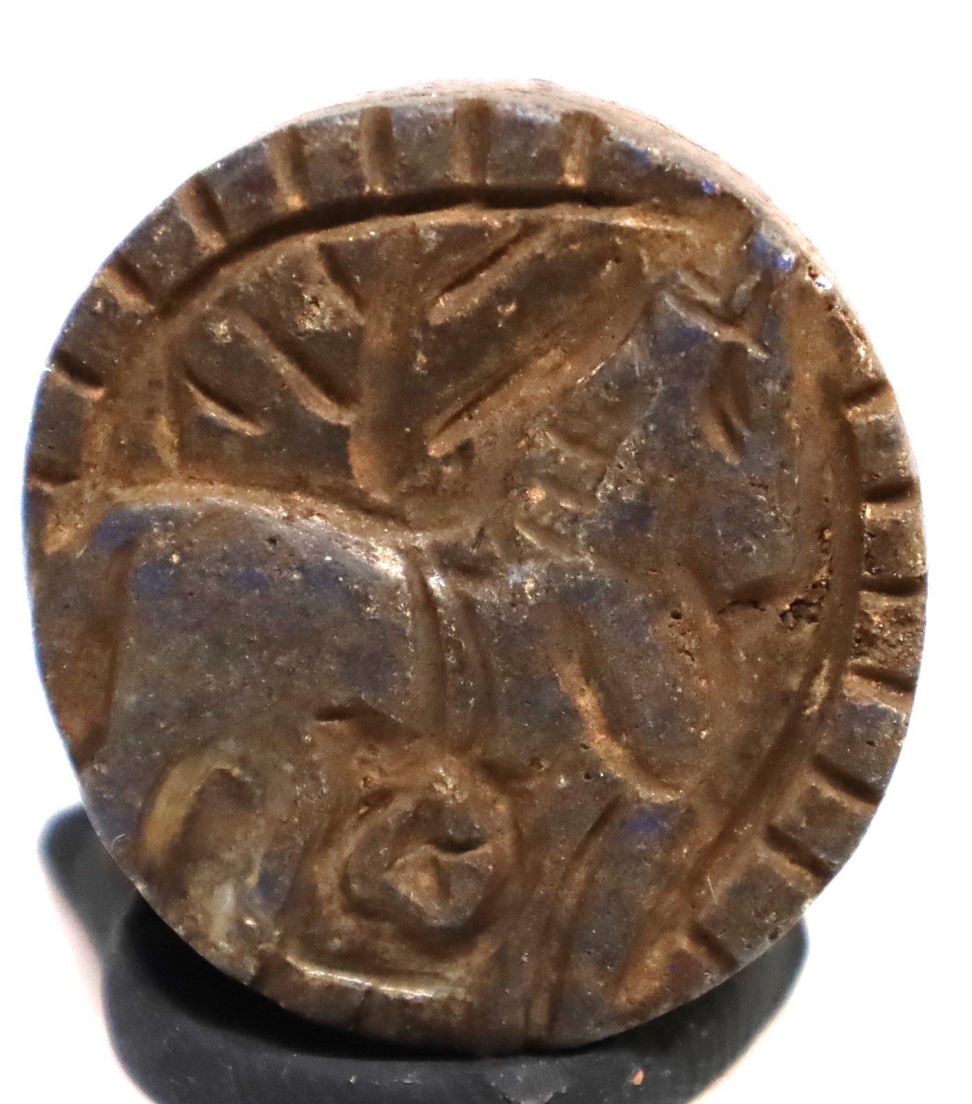 Ancient Near Eastern Lapis lazuli Roman Intaglio Stone Seal Stamp cabochonAmulet