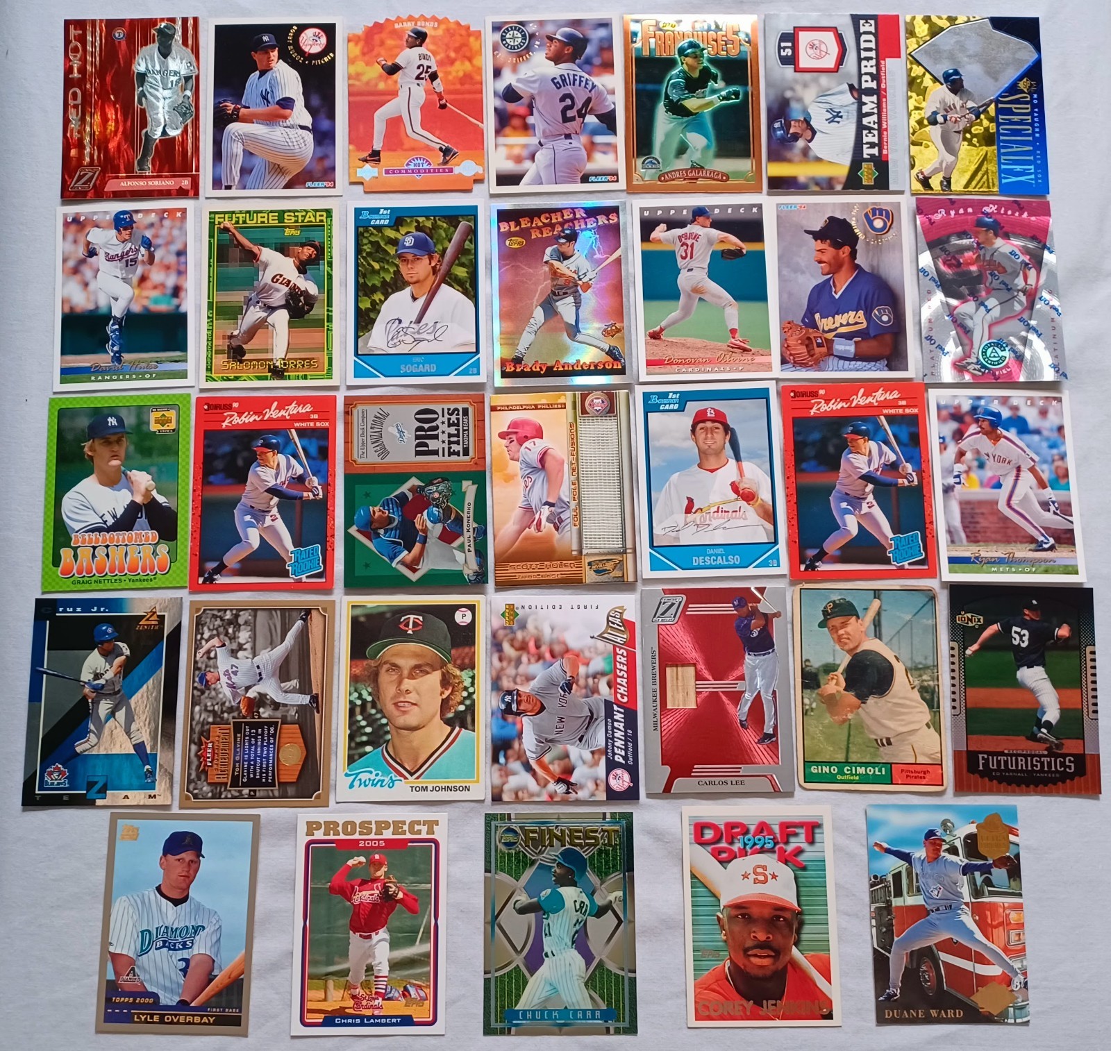 VINTAGE BASEBALL CARD LOT! RCs ZENITH INSERTS KEN GRIFFEY TOPPS FINEST +