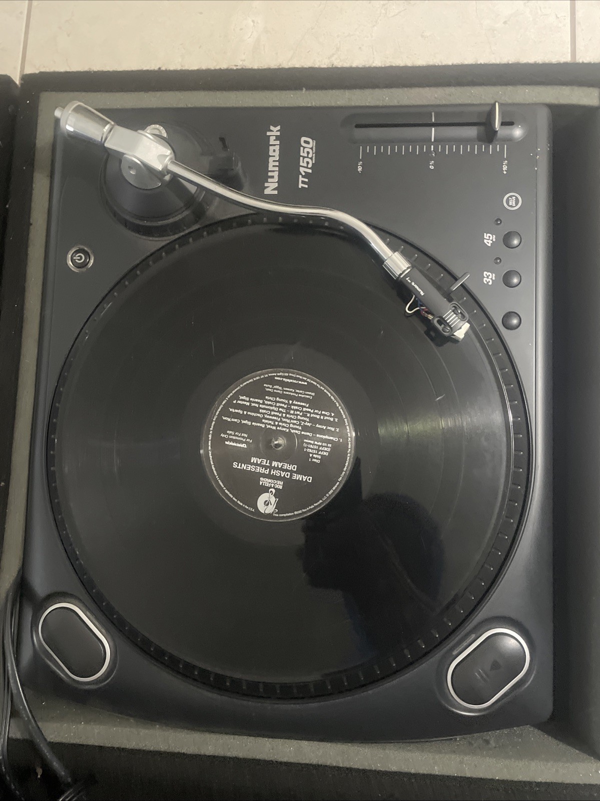 Numark TT1550 Manual Turntable Belt Drive DJ (No Needle)