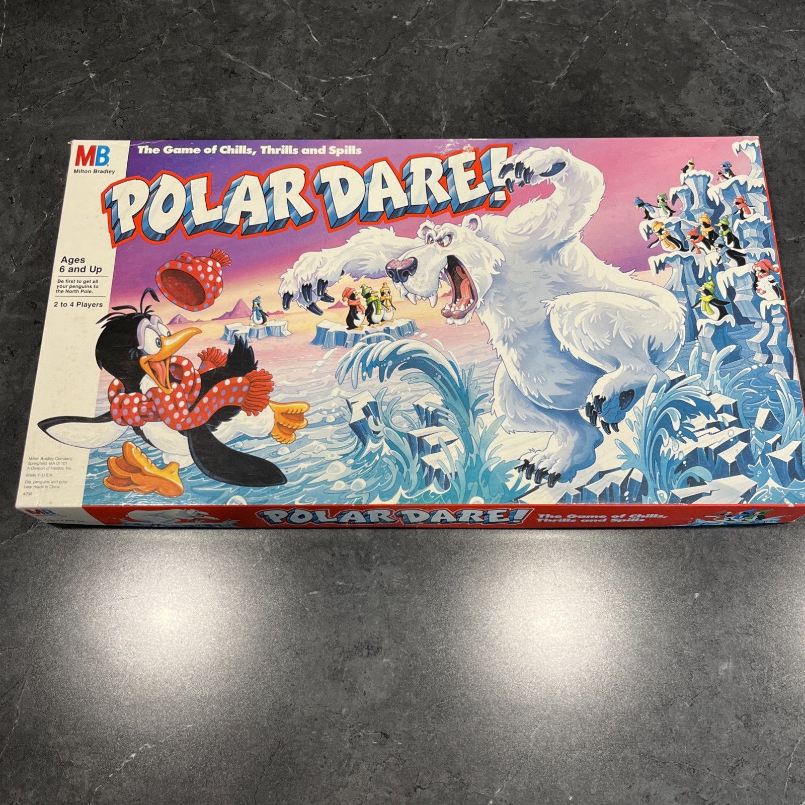 VINTAGE 1991 POLAR DARE! BOARD GAME COMPLETE MILTON BRADLEY Polar Bear Penguins