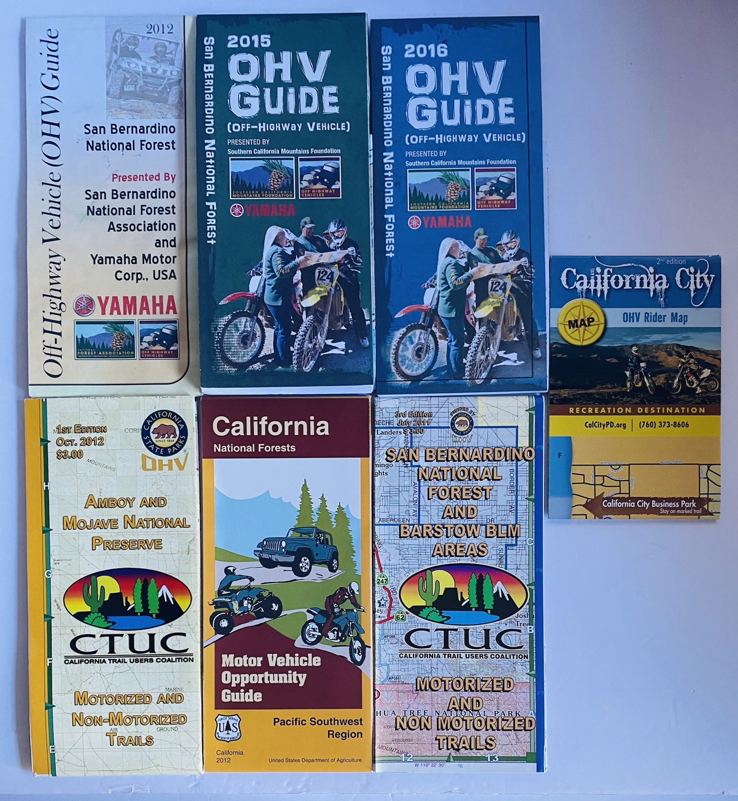 San Bernardino National Forest California OHV Off Road Vehicle Trail Maps Qty 7