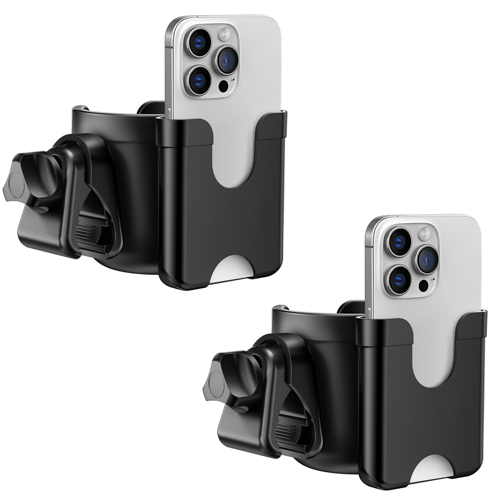 Stroller Cup Holder 2 Pack Phone for Walker Wheelchair Accessory Guiseapue Packs