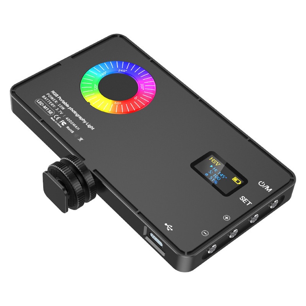 RGB LED Video Fill Light 4000Mah Battery Rechargeable Video Light  for4650
