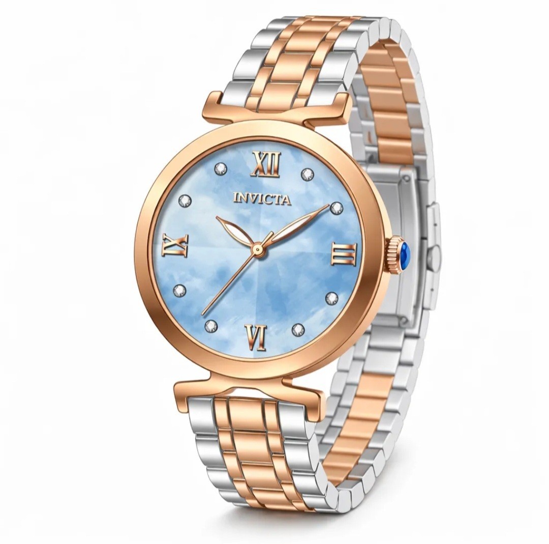 Invicta Women's Watch Wildflower  Blue Dial/Two Tone Steel Bracelet 69315 New!!