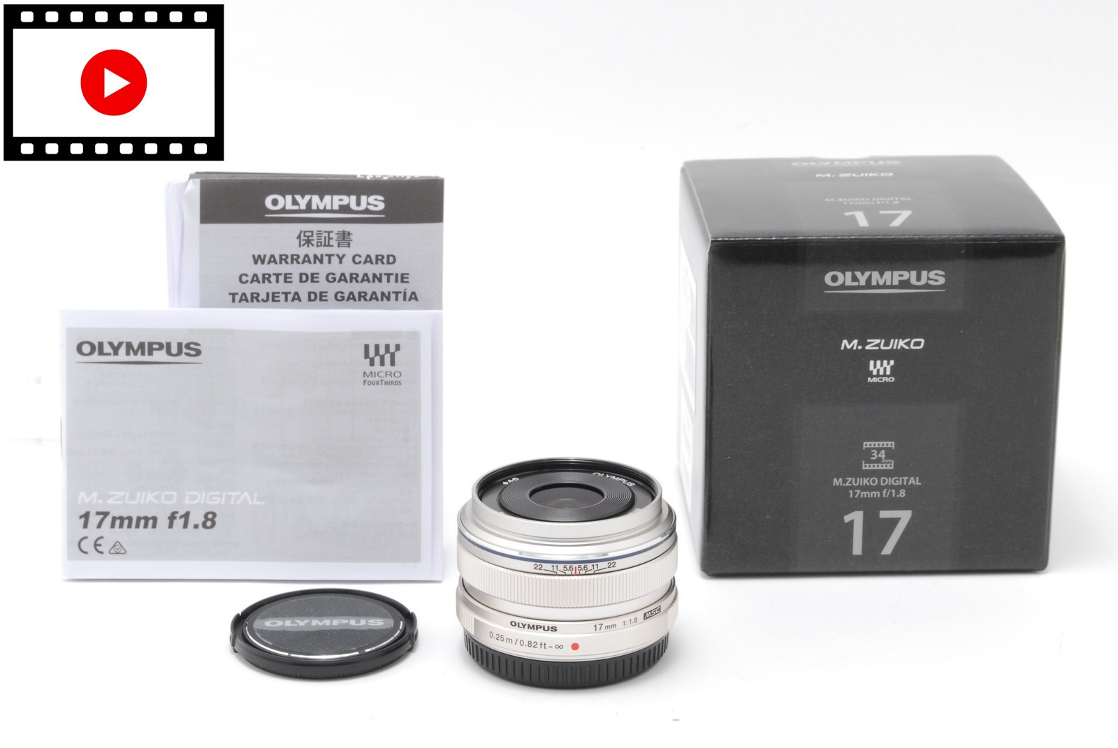 [Almost Unused] OLYMPUS Digital 17mm F1.8 M.Zuiko Micro Four Thirds Silver JAPAN