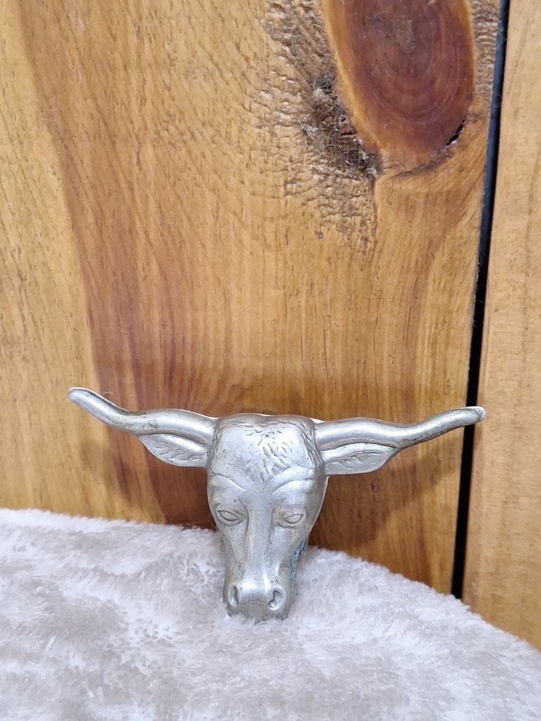 Vintage Bull Head Bolo Tie Clip / Scarf Slide