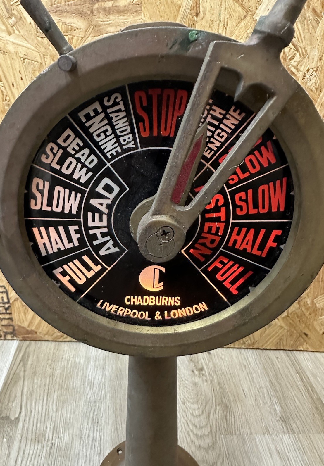  Vintage Brass Chadburns Ship Engine Order Telegraph Nautical Pedestal Lighted