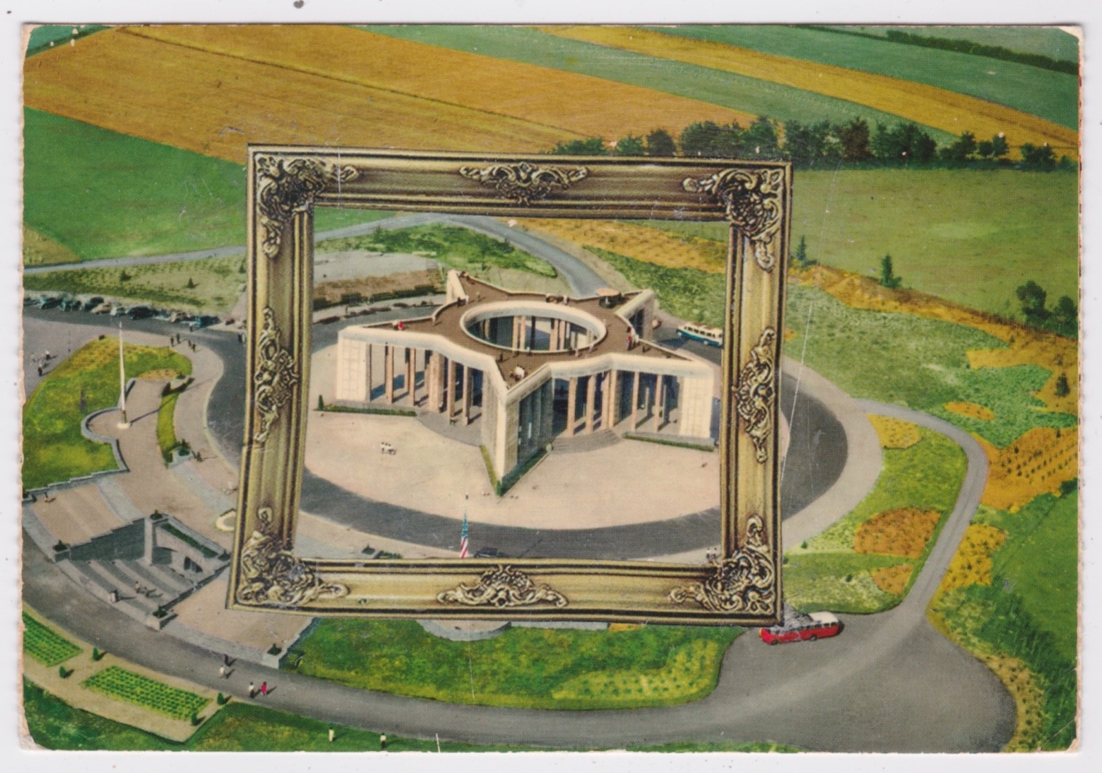 Mail Art David Greenberger "Appropriately Commemorated" collaged postcard 2023